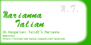 marianna talian business card
